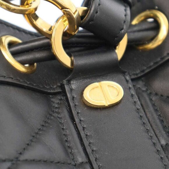 Christian Dior 24 SS Backpack Small Maxi Cannage Calfskin M3350 Uhow m900 Black main image 9